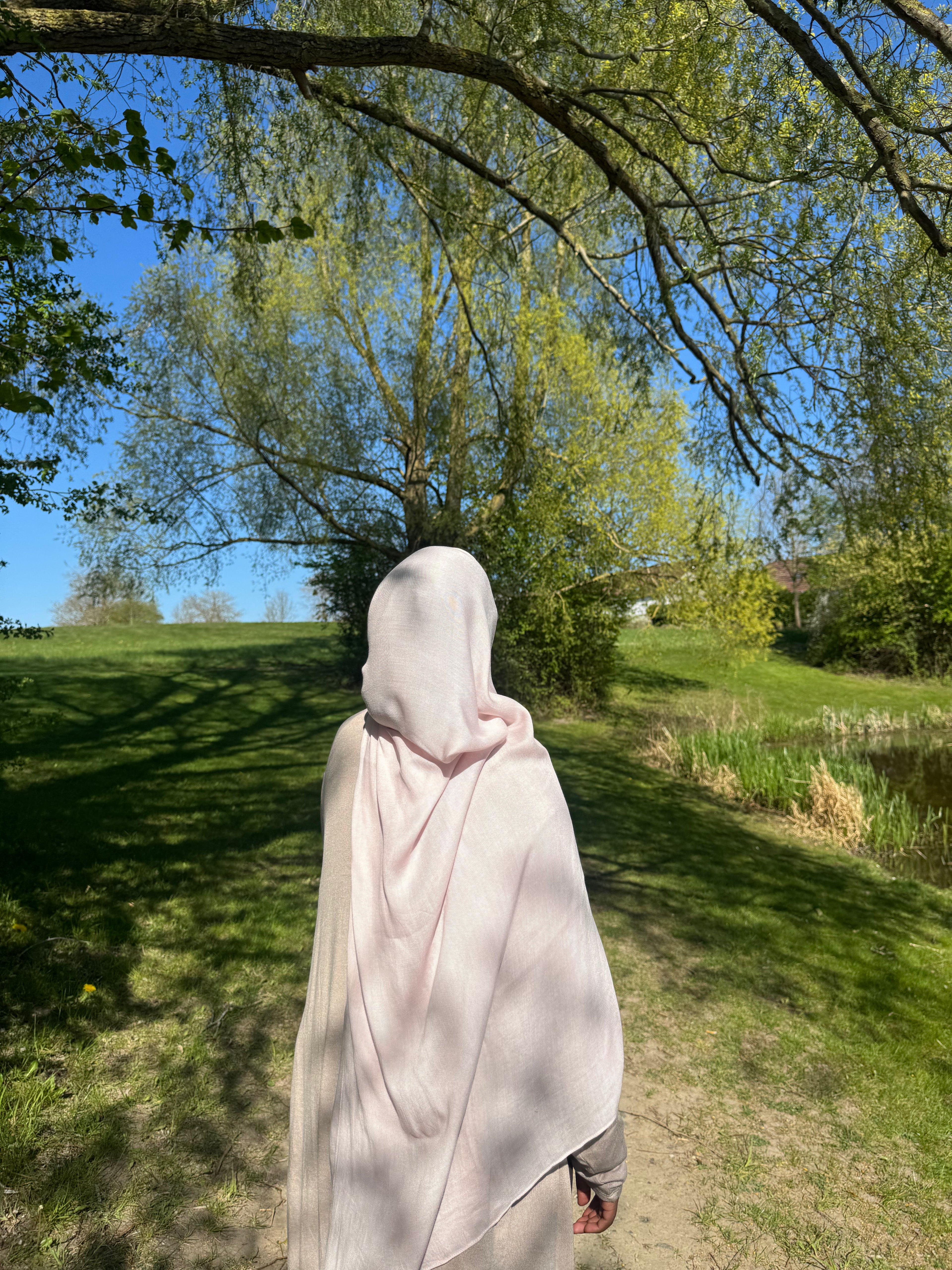 Bamboo Modal Hijab - Mild Lysserød