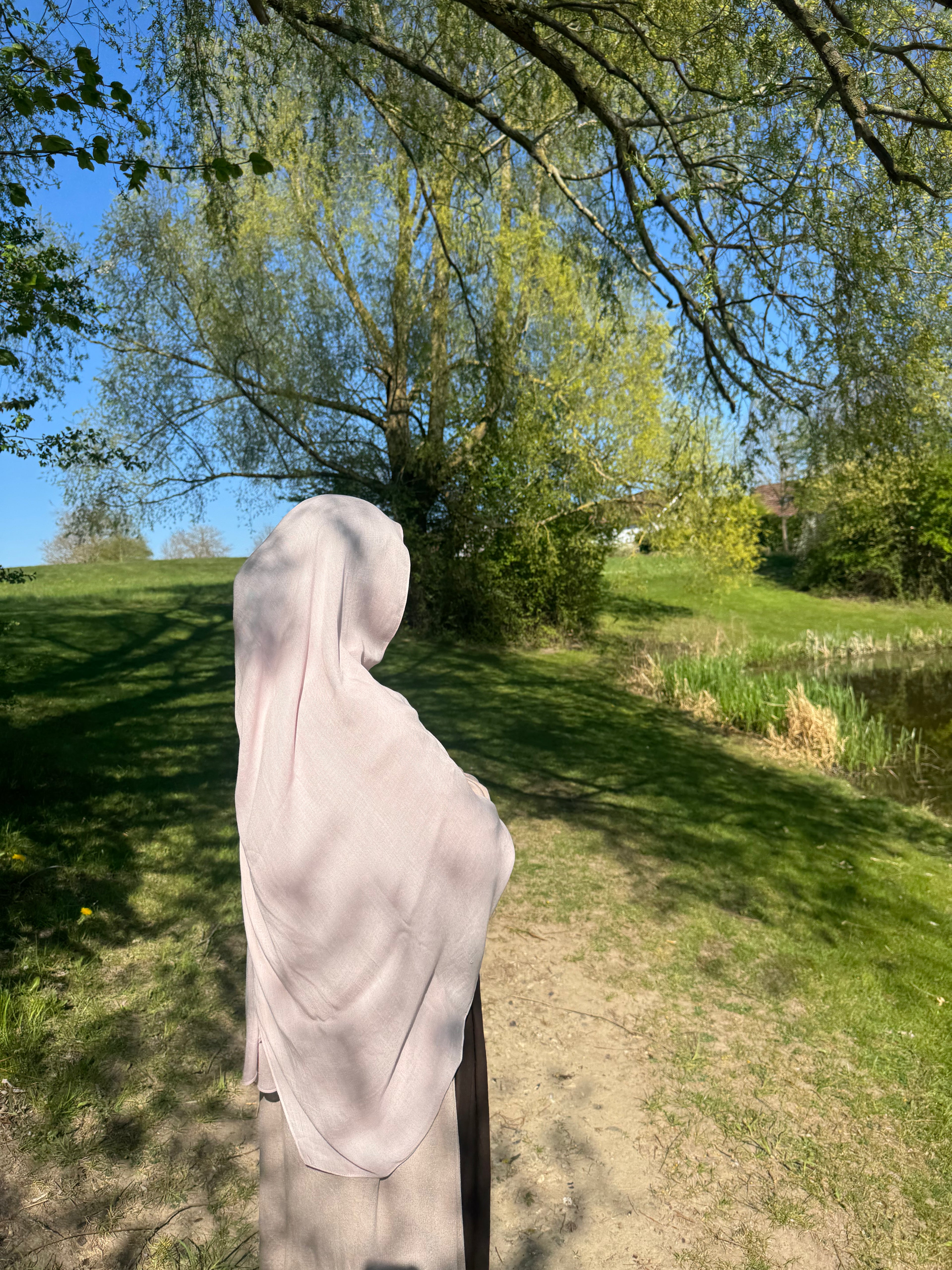 Bamboo Modal Hijab - Mild Lysserød