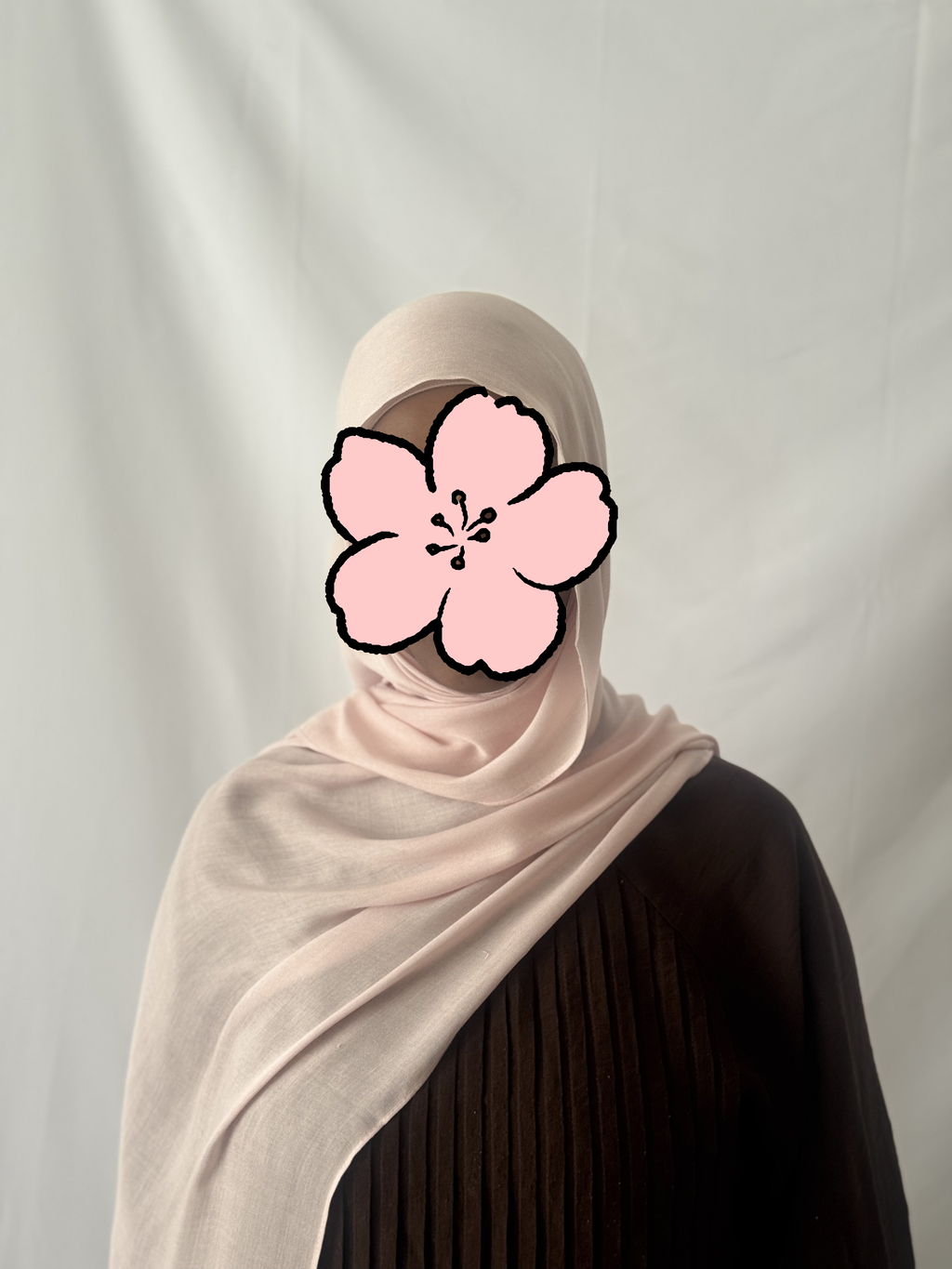 Bamboo Modal Hijab - Mild Lysserød