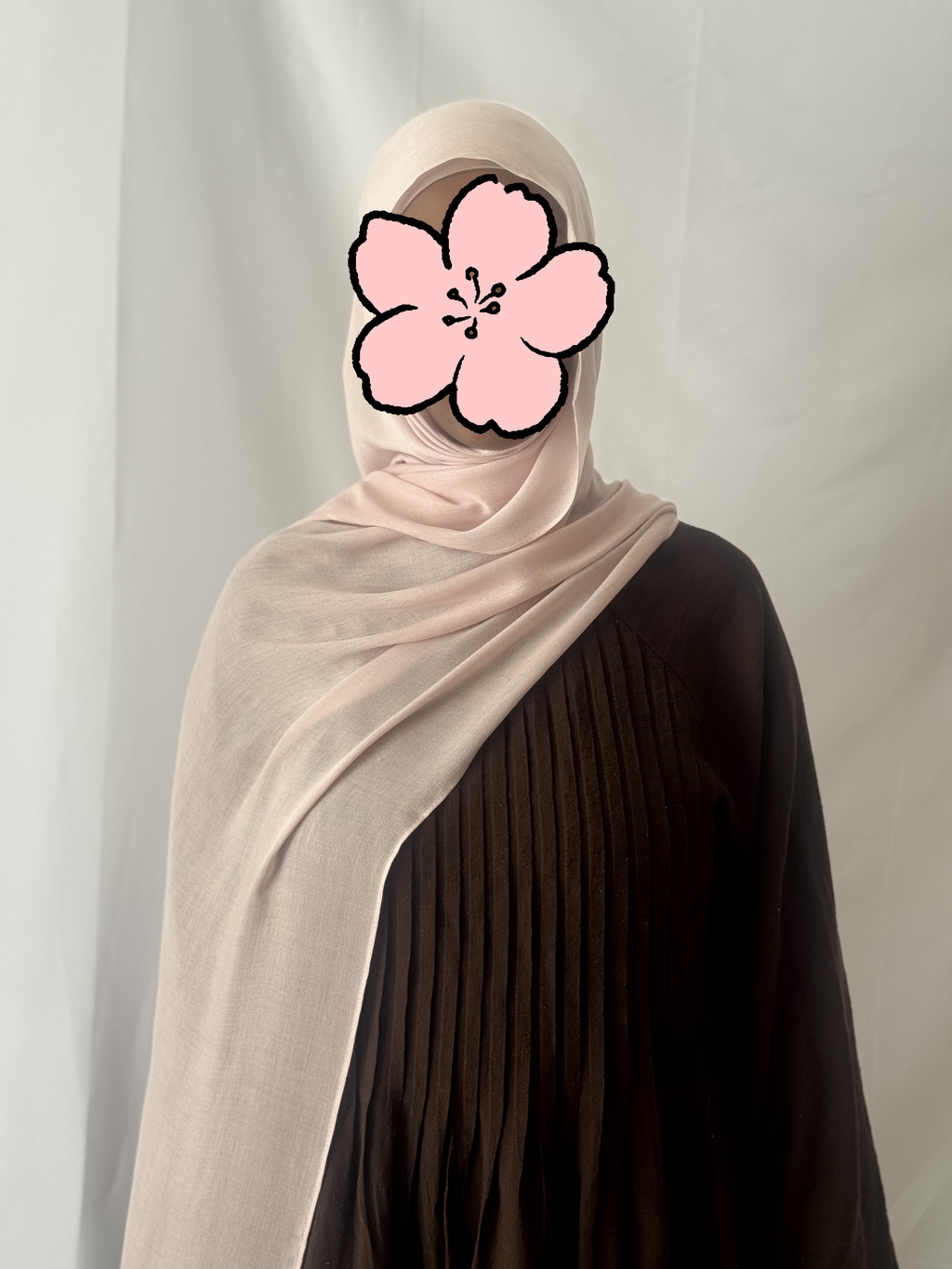 Bamboo Modal Hijab - Mild Lysserød